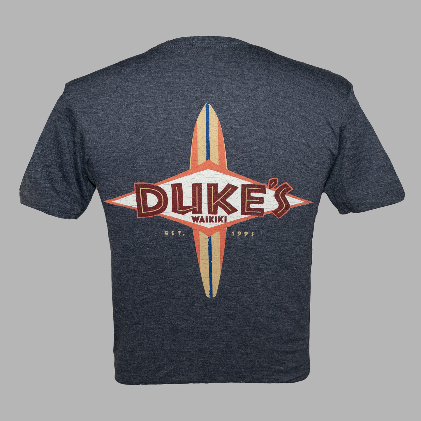 Single Cross Board Tee-Navy Tri-Blend