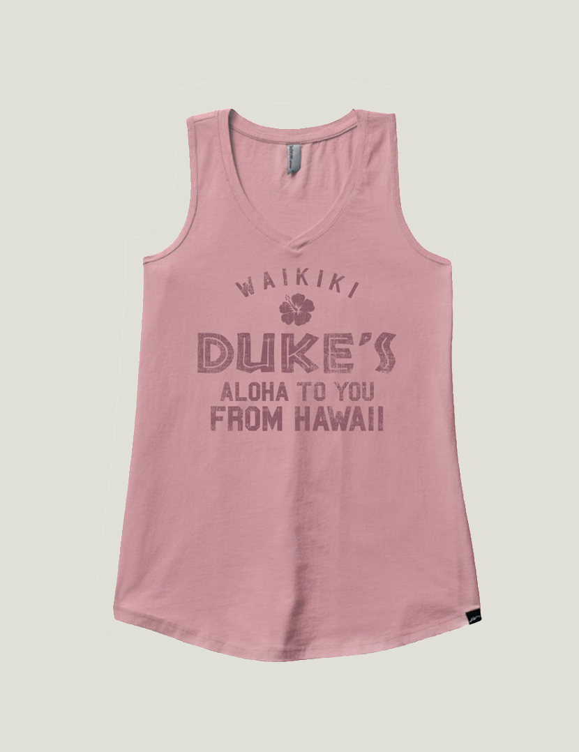 Recreation Vneck Tank-Dusty Pink