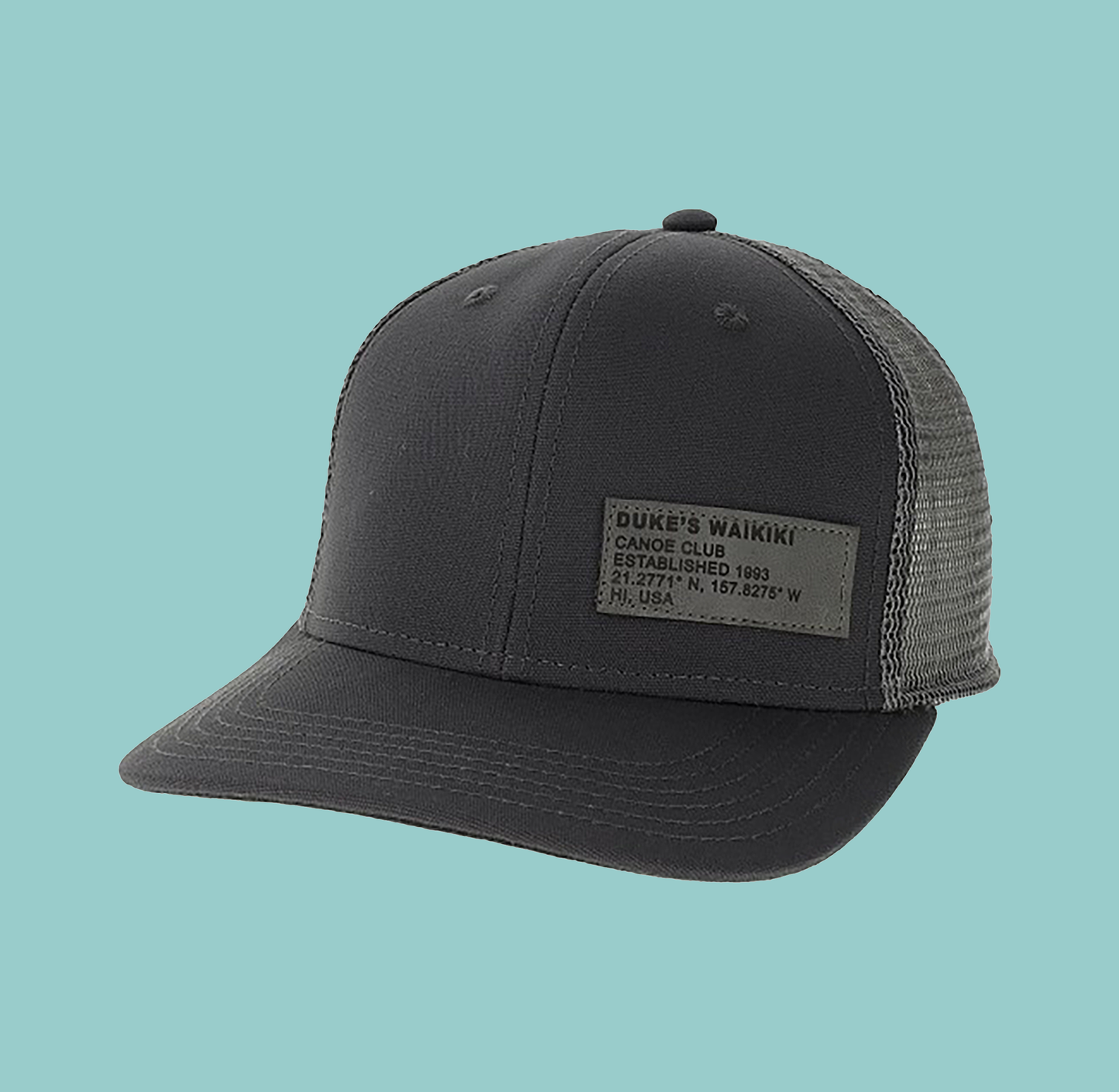 "Latitude and Longitude" Patch Cap- Dark Gray