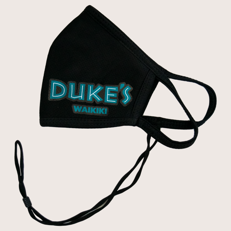 Face Mask-Black with Dark Teal Logo