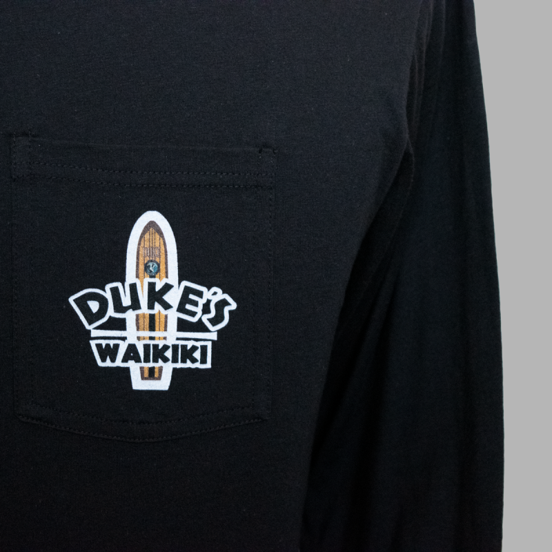 "Ekahi" Pocket Long Sleeve Tee, Black