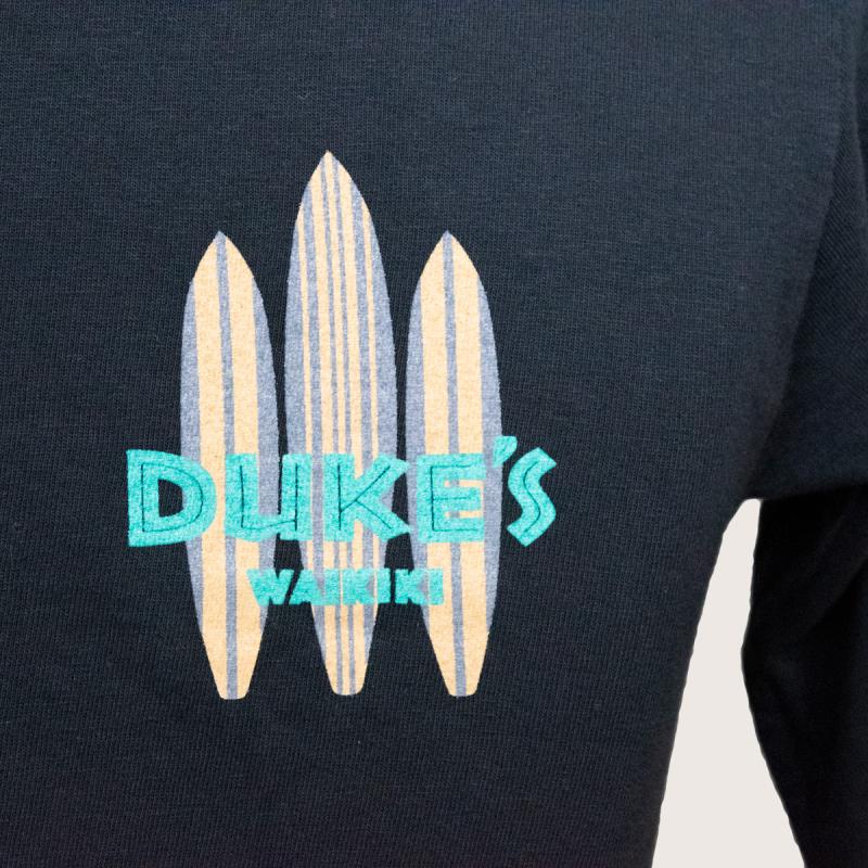 "Two Tone Boards" Long Sleeve Tee, Black