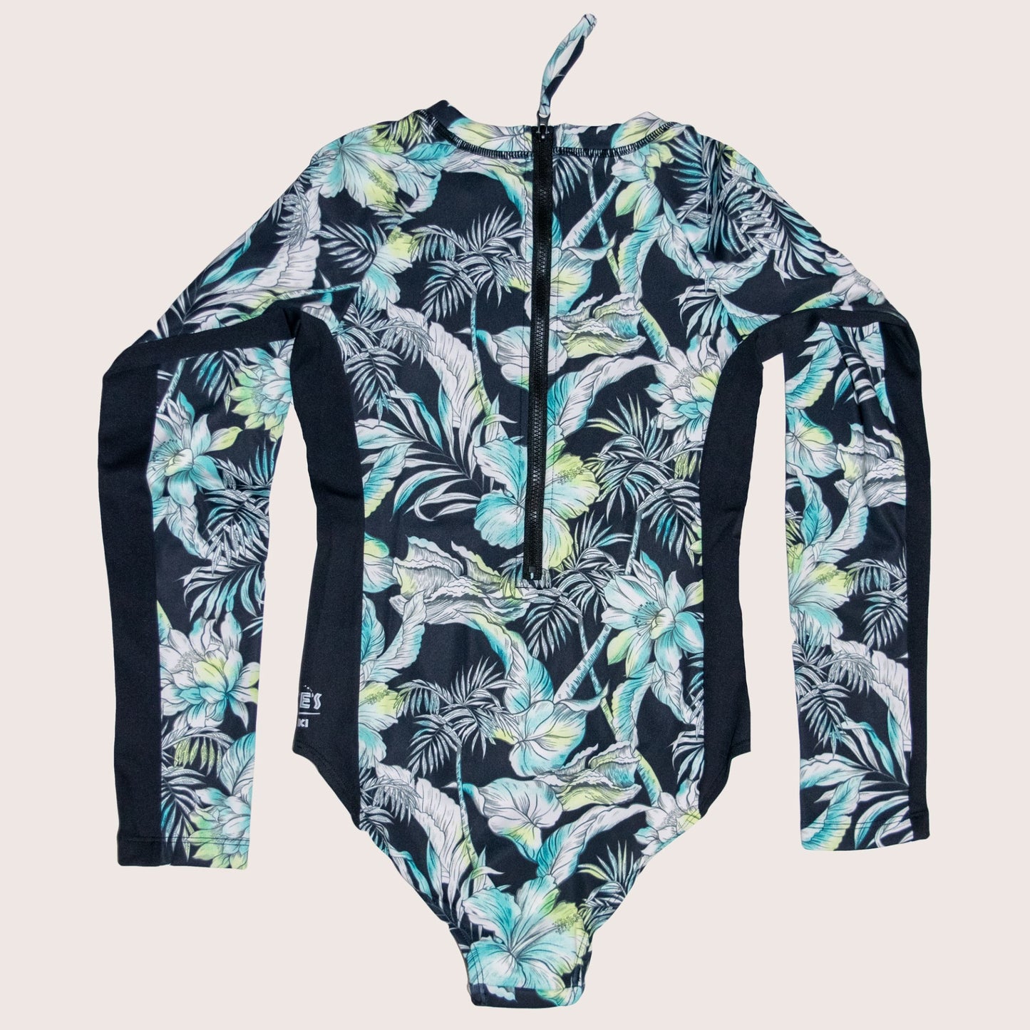 Girls Swim One Piece, Aqua/Black