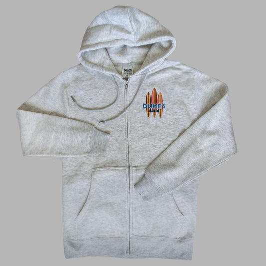 Sweatshirt, Zip Hoodie, Embroidered-Heather