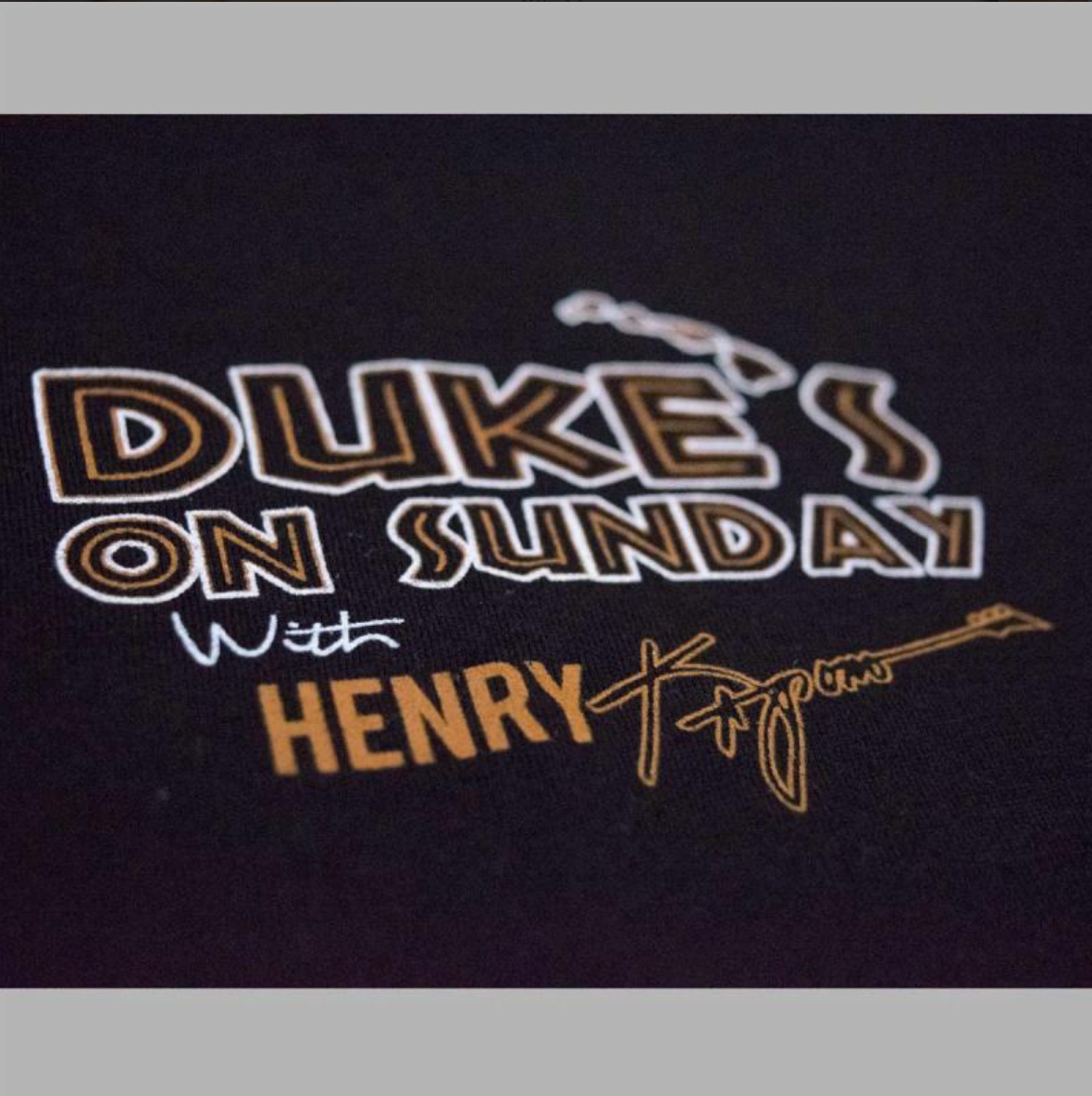 "Duke's on Sunday" Tee, Black Heather