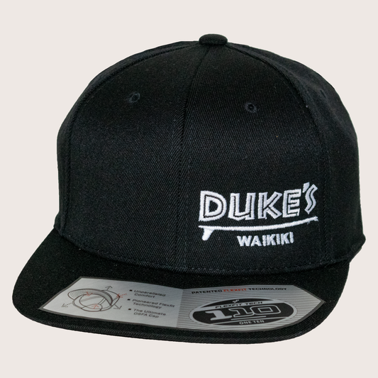 Flat Brim, "*Flexfit 110", Duke's Sideboard, black.