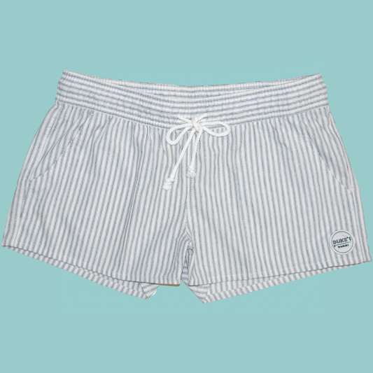 "Abby" Short, White with Stripe